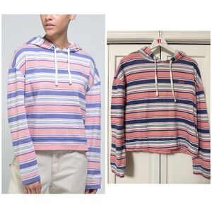 Vans Wazzy Stripe Pullover Hoodie Multicolor Skater Grunge Small